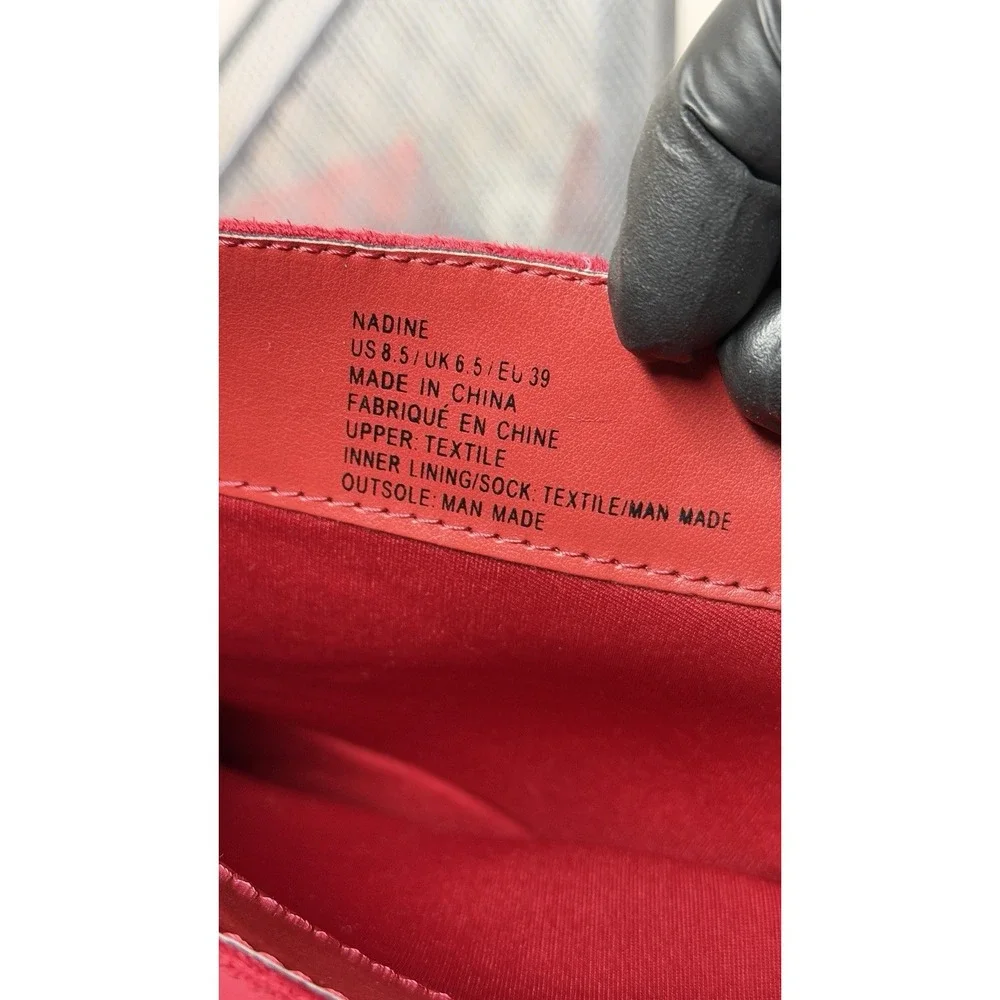 Red Over The‎ Knee Boots Nadine Size 8.5 EU 39 Stiletto Heels